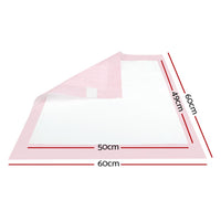 i.Pet Pet Training Pads 200pcs 60x60cm Puppy Dog Toilet Pee Indoor Super Absorbent Pink Pet Care Kings Warehouse 