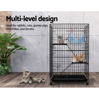 i.Pet Rabbit Cage 100cm Hutch 3 Level Indoor Guinea Pig Ferret Pet Care Kings Warehouse 