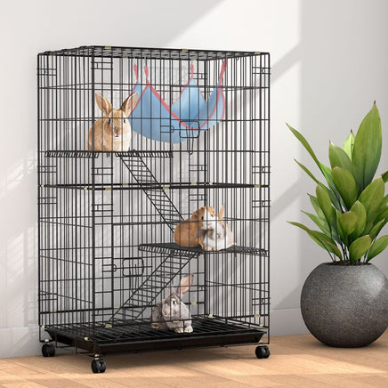 i.Pet Rabbit Cage 100cm Hutch 3 Level Indoor Guinea Pig Ferret Pet Care Kings Warehouse 