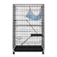i.Pet Rabbit Cage 100cm Hutch 3 Level Indoor Guinea Pig Ferret Pet Care Kings Warehouse 