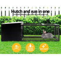 i.Pet Rabbit Cage 122x52cm Hutch Enclosure Carrier Metal Pet Care Kings Warehouse 