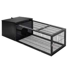 i.Pet Rabbit Cage 122x52cm Hutch Enclosure Carrier Metal Pet Care Kings Warehouse 