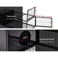 i.Pet Rabbit Cage 122x52cm Hutch Enclosure Carrier Metal Pet Care Kings Warehouse 