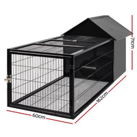 i.Pet Rabbit Cage Hutch Cages Indoor Outdoor Hamster Enclosure Pet Metal Carrier 162CM Length Passionate for Pets Kings Warehouse 