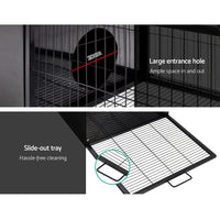 i.Pet Rabbit Cage Hutch Cages Indoor Outdoor Hamster Enclosure Pet Metal Carrier 162CM Length Passionate for Pets Kings Warehouse 