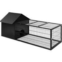 i.Pet Rabbit Cage Hutch Cages Indoor Outdoor Hamster Enclosure Pet Metal Carrier 162CM Length Passionate for Pets Kings Warehouse 