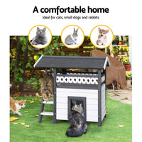 i.Pet Rabbit Hutch Cat House Shelter Outdoor Wooden Small Dog Pet Houses Kennel coops & hutches Kings Warehouse 