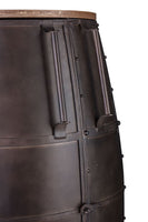 Iron Barrel Shaped Wine Rack Bar Cabinet with Wheels Kings Warehouse 