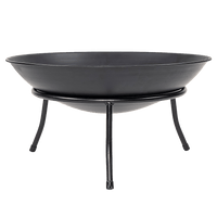 Iron Fire Bowl Traditional Log Fire Pit Outdoor Heating Camp Site Barbecue Home & Garden Kings Warehouse 