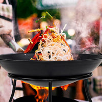 Iron Fire Bowl Traditional Log Fire Pit Outdoor Heating Camp Site Barbecue Home & Garden Kings Warehouse 