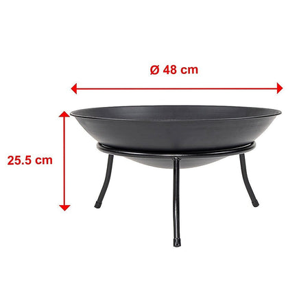 Iron Fire Bowl Traditional Log Fire Pit Outdoor Heating Camp Site Barbecue Home & Garden Kings Warehouse 