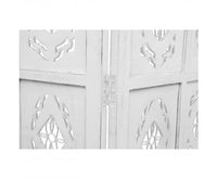 Iron Jali 4 Panel Room Divider Screen Privacy Shoji Timber Wood Stand - White Kings Warehouse 