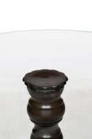 Iron Round Glass Coffee Table with Detachable Candle Holder Home & Garden Kings Warehouse 
