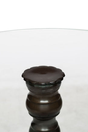 Iron Round Glass Coffee Table with Detachable Candle Holder Home & Garden Kings Warehouse 