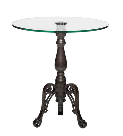 Iron Round Glass Coffee Table with Detachable Candle Holder Home & Garden Kings Warehouse 