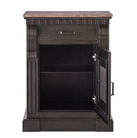 Iron Sideboard Buffet Cabinet with Drawer Storage and Wood Top Furniture Kings Warehouse 