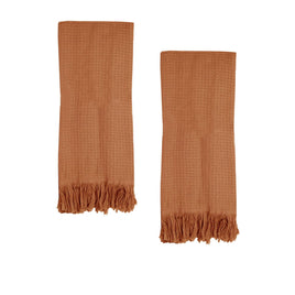 J Elliot Home 400GSM Camila Set of 2 Cotton Waffle Hand Towels 45 x 65 cm Earth Home & Garden Kings Warehouse 