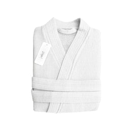 J Elliot Home Camila Cotton Waffle Bath Robe Cloud White Home & Garden Kings Warehouse 