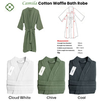 J Elliot Home Camila Cotton Waffle Bath Robe Coal Home & Garden Kings Warehouse 