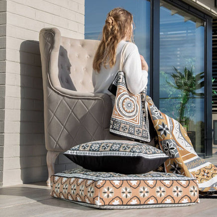 J Elliot Home Kasbah Luxury Fringe Throw 130 x 160cm Black Home & Garden Kings Warehouse 