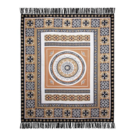 J Elliot Home Kasbah Luxury Fringe Throw 130 x 160cm Black Home & Garden Kings Warehouse 