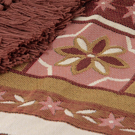 J Elliot Home Kasbah Luxury Fringe Throw 130 x 160cm Pink Home & Garden Kings Warehouse 
