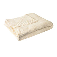 J Elliot Home Leslie Chenille Throw 130 x 160 cm Ivory Home & Garden Kings Warehouse 