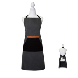 J Elliot Home Selby Cotton Apron 83 x 68 cm Charcoal & Black Home & Garden Kings Warehouse 