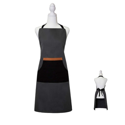 J Elliot Home Selby Cotton Apron 83 x 68 cm Charcoal & Black Home & Garden Kings Warehouse 