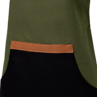 J Elliot Home Selby Cotton Apron 83 x 68 cm Olive & Black Home & Garden Kings Warehouse 