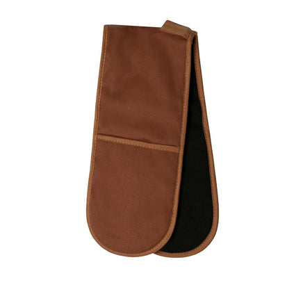 J Elliot Home Selby Cotton Double Oven Mitt Glove 17 x 82 cm Ginger & Black Home & Garden Kings Warehouse 