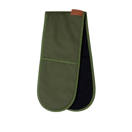 J Elliot Home Selby Cotton Double Oven Mitt Glove 17 x 82 cm Olive & Black Home & Garden Kings Warehouse 