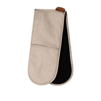 J Elliot Home Selby Cotton Double Oven Mitt Glove 17 x 82 cm Sandstone & Black Home & Garden Kings Warehouse 