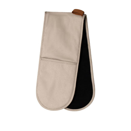 J Elliot Home Selby Cotton Double Oven Mitt Glove 17 x 82 cm Sandstone & Black Home & Garden Kings Warehouse 