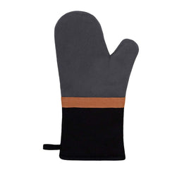J Elliot Home Selby Cotton Oven Mitt 34 x 15 cm Charcoal & Black Home & Garden Kings Warehouse 