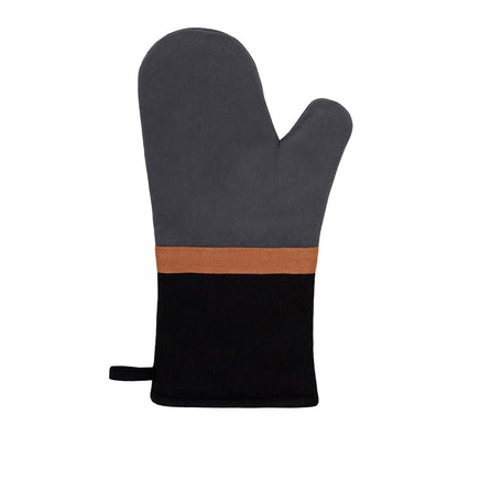 J Elliot Home Selby Cotton Oven Mitt 34 x 15 cm Charcoal & Black Home & Garden Kings Warehouse 