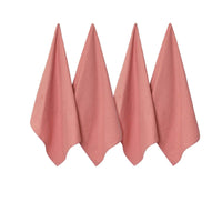 J Elliot Home Waffle Set of 4 Cotton Tea Towels 50 x 70 cm Clay Pink Home & Garden Kings Warehouse 