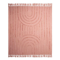 J Elliot Home Zen Luxury Fringe Throw 130 x 160cm Clay Pink Home & Garden Kings Warehouse 