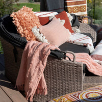 J Elliot Home Zen Luxury Fringe Throw 130 x 160cm Clay Pink Home & Garden Kings Warehouse 