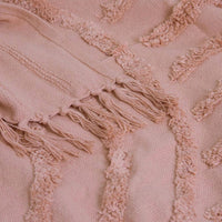 J Elliot Home Zen Luxury Fringe Throw 130 x 160cm Clay Pink Home & Garden Kings Warehouse 