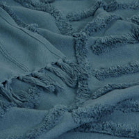 J Elliot Home Zen Luxury Fringe Throw 130 x 160cm Steel Blue Home & Garden Kings Warehouse 