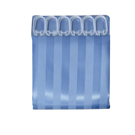Jacquard Stripe Shower Curtain Blue Stone Home & Garden Kings Warehouse 