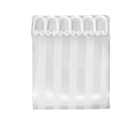 Jacquard Stripe Shower Curtain White Home & Garden Kings Warehouse 