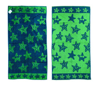 Jacquard Velour Reversible Beach Towel Blue Stars Home & Garden Kings Warehouse 