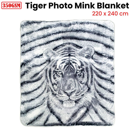 J.Elliot Home 350gsm Tiger Photo Mink Blanket Home & Garden Kings Warehouse 