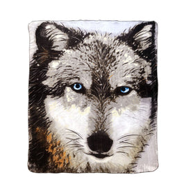 J.Elliot Home 350gsm Wolf Photo Mink Blanket Home & Garden Kings Warehouse 
