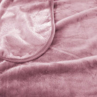 J.Elliot Home 450gsm Solid Faux Mink Blanket Dusty Pink Home & Garden Kings Warehouse 