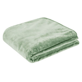 J.Elliot Home 450gsm Solid Faux Mink Blanket Sage Home & Garden Kings Warehouse 