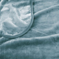 J.Elliot Home 450gsm Solid Faux Mink Blanket Steel Blue Home & Garden Kings Warehouse 