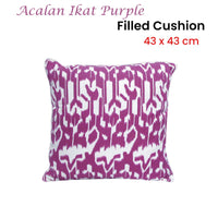 J.Elliot Home Acalan Ikat Purple Filled Cushion Home & Garden Kings Warehouse 